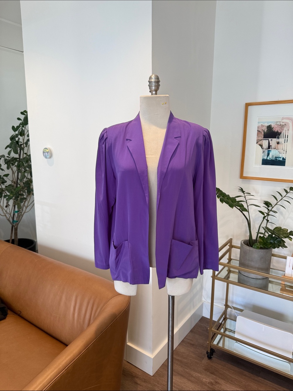 Maggy London Violet Open-Front Blazer